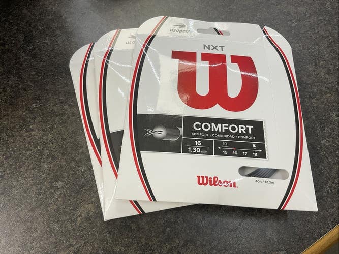 3 Pack Wilson NXT Comfort 16g Tennis String