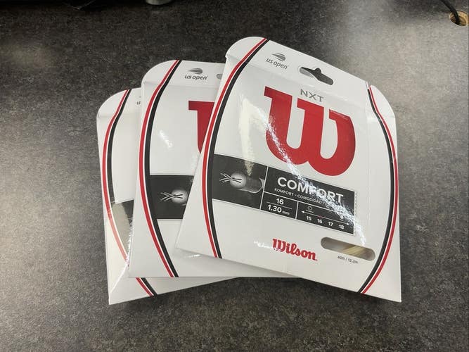 3 Pack Wilson NXT Comfort 16g Tennis String