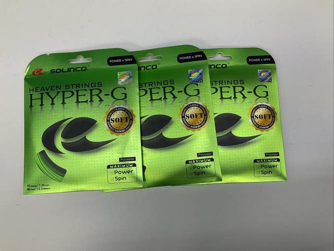Solinco Hyper-G Soft 16G Green 3 Pack