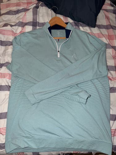 Rhoback Green/Blue Stripe Men's Q-Zip