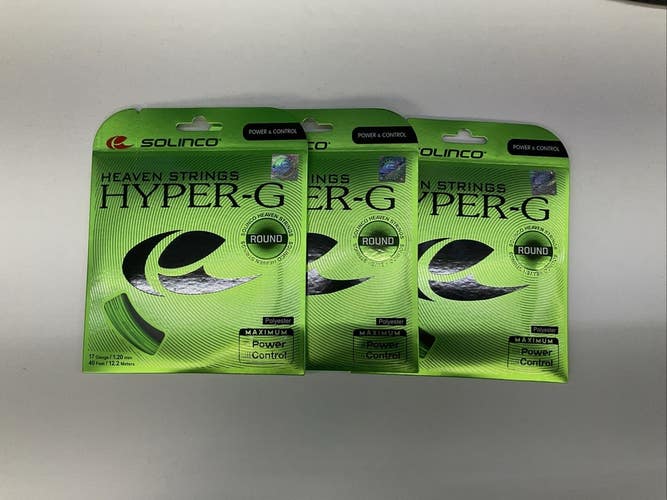 Solinco Hyper-G Round 17G Green 3 Pack