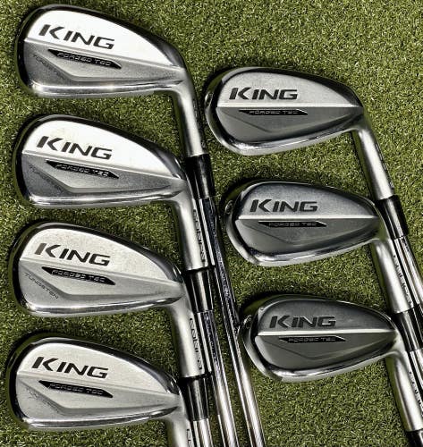 Cobra KING Forged Tec Iron Set 4-PW Steel KBS $-Taper Lite Stiff Flex RH NICE!