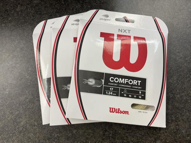 3 Pack Wilson NXT Comfort 17g Tennis String