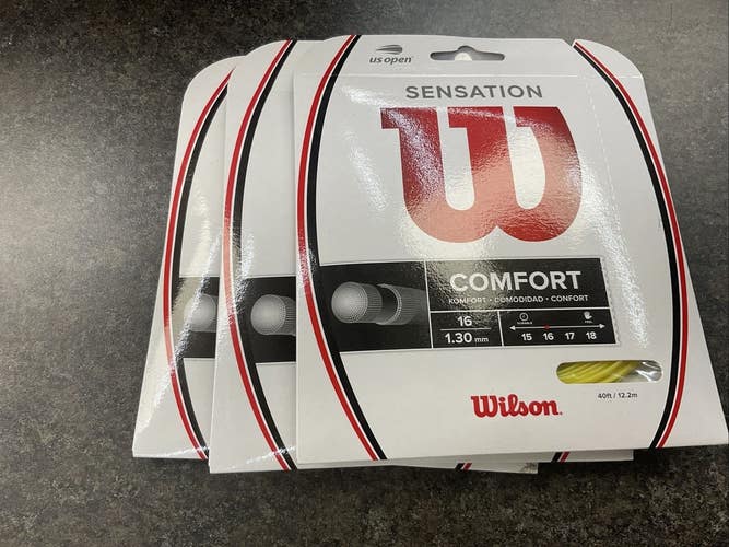 3 Pack Wilson Sensation Comfort 16g Tennis String