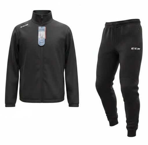 CCM Rink Suit Black Jacket and Pants Various Sizes 7888