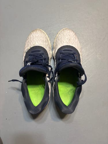 White & Blue Men's Size M 11.0 (W 12.0) Adult Under Armour Shoes (Used)