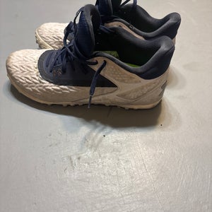 White & Blue Men's Size M 11.0 (W 12.0) Adult Under Armour Shoes (Used)