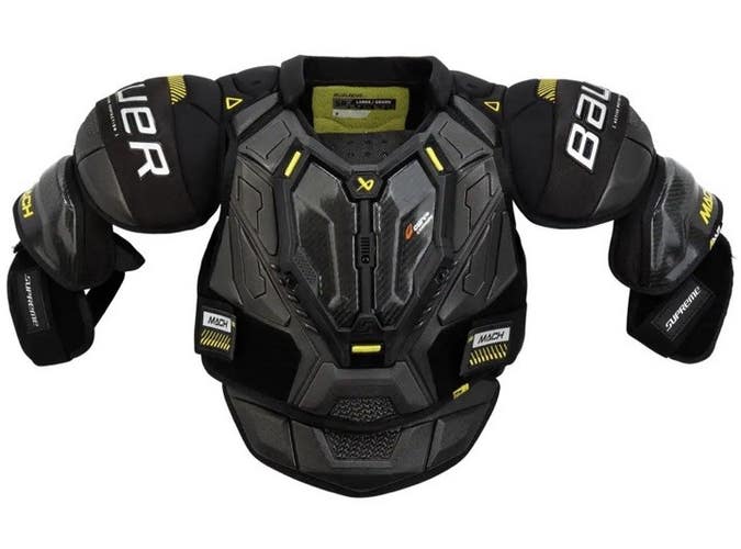 New Bauer Supreme Mach Shoulder Pads Ice Hockey Senior Size Large