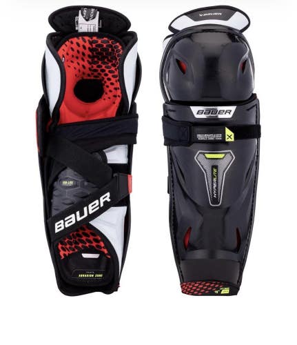 New Bauer Vapor Hyperlite  Shin Guards  Pads Ice Hockey Senior Size 16