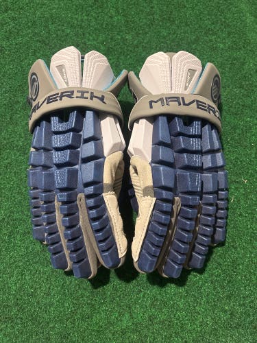 Georgetown Blue Maverik Shift Lacrosse Gloves (New) | Large