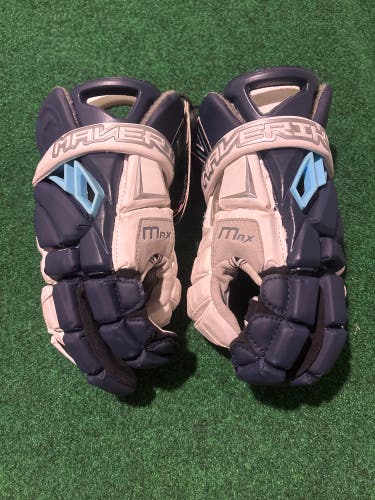 Villanova Blue Maverik Max Lacrosse Gloves (New) 13"