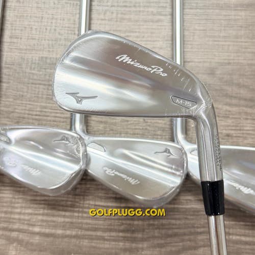New- 2026 Mizuno Pro M-15 Iron Set 4-PW / AMT Silver Steel, Stiff (502)
