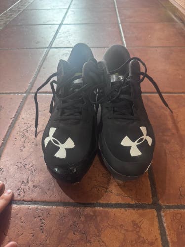 Black Men's Size 13.0 (W 14.0) Adult Under Armour Metal (New)