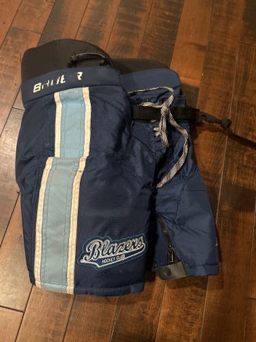 Youth Large Bauer Hockey Pants - Blue