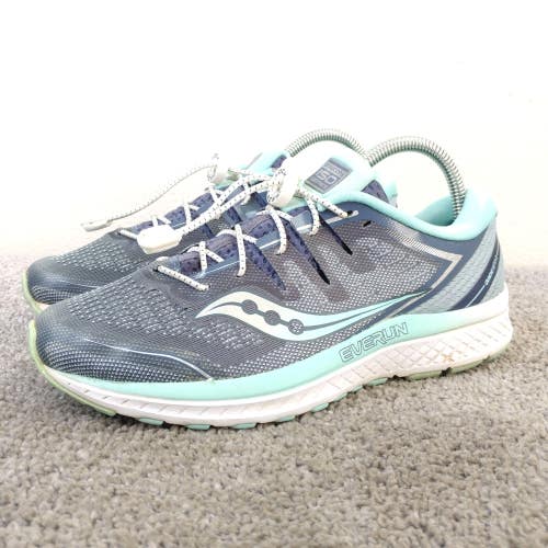 Saucony Guide Iso 2 Womens 8 Running Shoes Gray Blue Low Top Trainers S10464-1