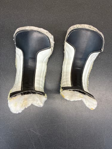Pro stock ice hockey skate tounges pair size 10 thick CCM white/black