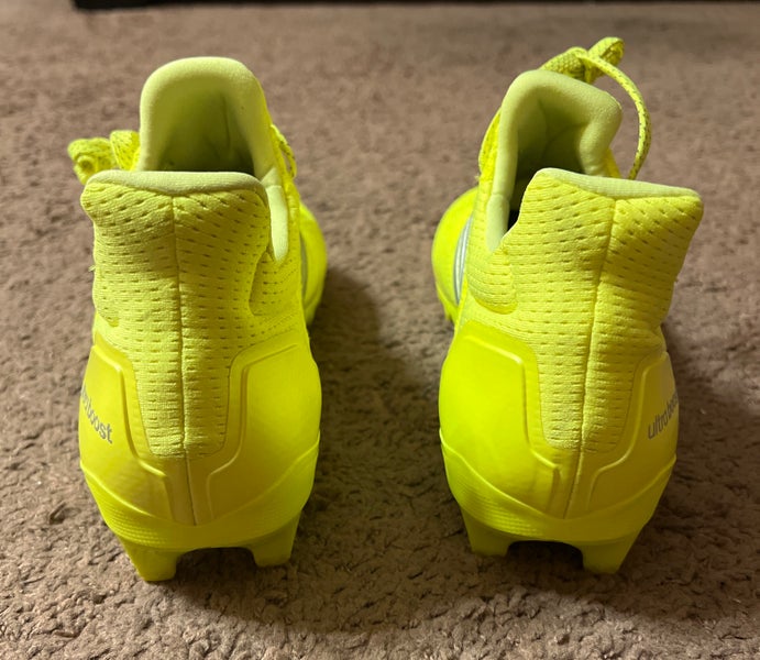NEW Adidas Ultraboost Football Cleats Solar Yellow Size 9.5 