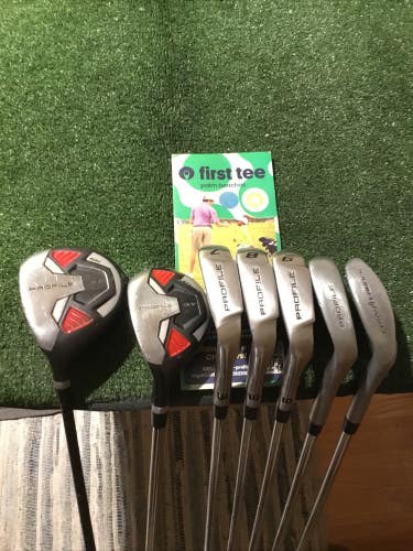 Wilson Left Handed Profile Set (5W, 5H, 7-PW-SW) Mens Steel Shafts (LH) READ