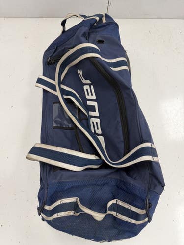 Used Bauer Youth Hockey Wheeled Bag Navy Blue 11860-S000309584