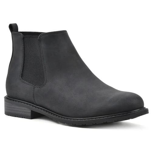 White Mountain Caching Boots Womens US 6 Black Faux Leather Ankle Bootie LION548