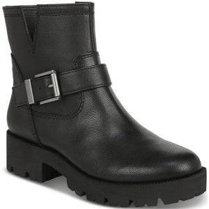 Zodiac Miller-2 I7582S1-001 Boots Women 6.5 Black Round Toe Biker Bootie LION549