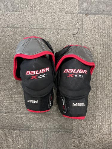Used Bauer X100 Senior Elbow Pads MD 11614-S000237111