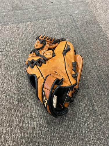 Used Mizuno POWER CLOSE BB/SB Glove RH Throw Brown 11" 11614-S000237108