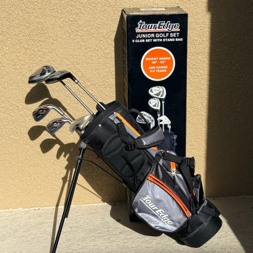 Tour Edge Hot Launch HL-J Golf Set Youth Kids Junior ORANGE 5pc Bag 5-8 Yrs. RH
