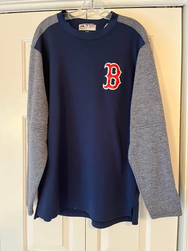 Men's XL Majestic MLB Boston Red Sox long sleeve pullover top