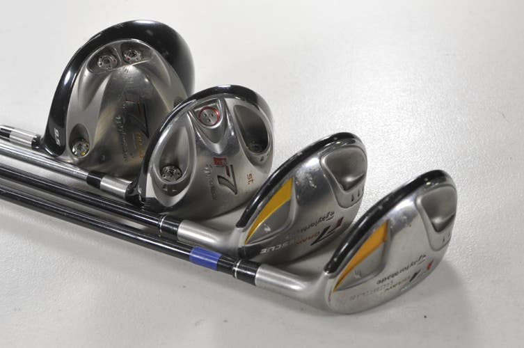 TaylorMade r7 quad 9.5* Driver, 3-15* Fairway Wood, 3 and 4 Hybrids Set #218416