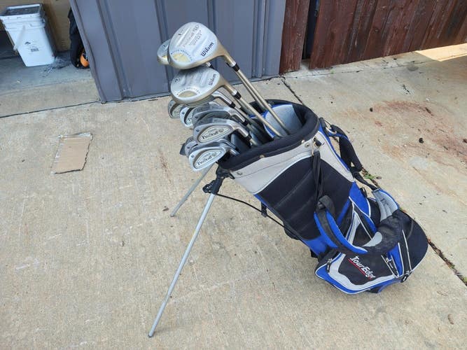 Wilson Prostaff Oversize 13 Piece Ladies Graphite Complete Golf Set Stand Bag