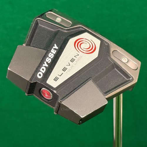 Odyssey Eleven Tour Lined S 35" Slant-Neck Mallet Putter w/ Stroke Lab Red