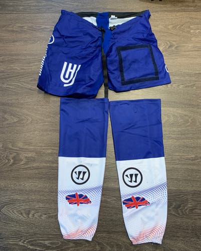 Blue Senior Medium Warrior Socks Pro Stock (Used)