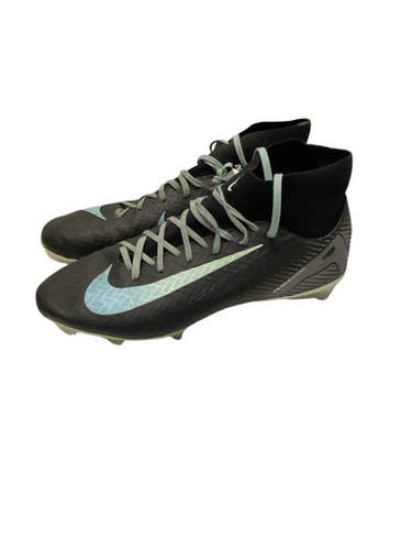 Used Nike MERCURAL AIRZOOM Soccer Cleats Black And Carolina Blue Youth 07.0 11443-S000205789