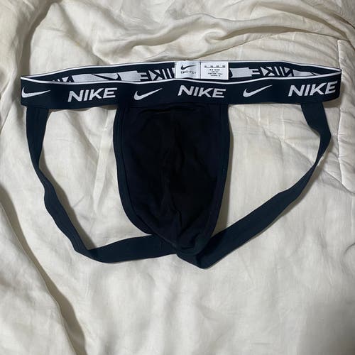 NIKE Brand Jock Strap Athletic Supporter Black X-Large. Great used condition.