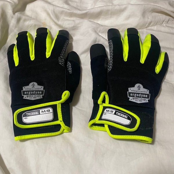 PROFLEX BY ERGODYNE Cold Storage Gloves: M ( 8 ), -20°F Min Temp, Silicone, Hook-and-Loop Cuff, 1 PR