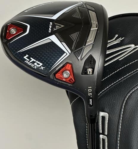 Cobra LTDx MAX Driver 10.5* HZRDUS RDX Smoke Stiff Flex w/ Headcover RH NICE!