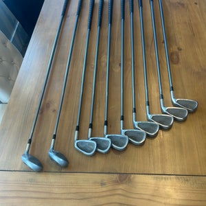 Kings viper golf set 3-PW, fairway 3, 5, 10 total clubs, graman shaft super flex. Right hand