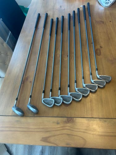 Kings viper golf set 3-PW, fairway 3, 5, 10 total clubs, graman shaft super flex. Right hand