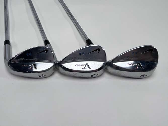 Nike Victory Red Pro Satin Chrome Wedge Set 52* 10 | 56* 10 | 60*6 S400 Stiff RH