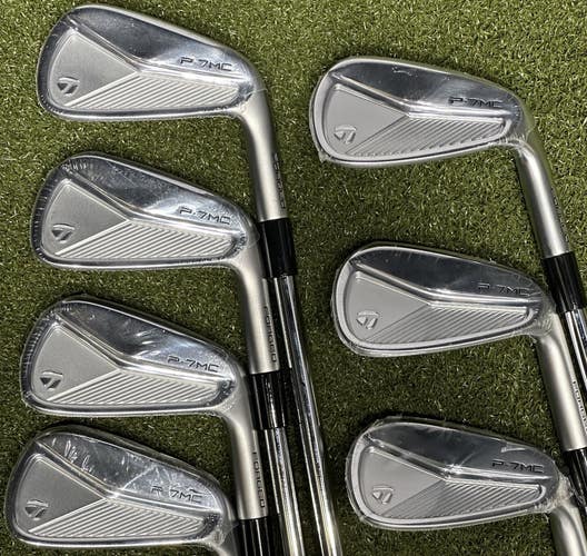 TaylorMade P7MC Forged Iron Set 4-PW Steel KBS Tour Stiff Flex NEW #90003