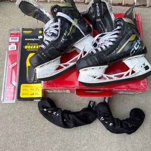 CCM AS-V Pro Hockey Skates | Senior 8 (Tapered) Black Step Steel