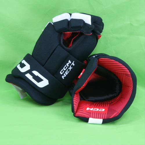 New CCM Next Gloves 10" Youth Black/White