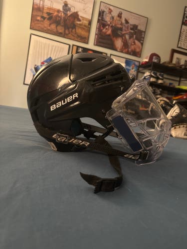 Large Bauer Re-Akt 65 Helmet (Used) Bubble not included