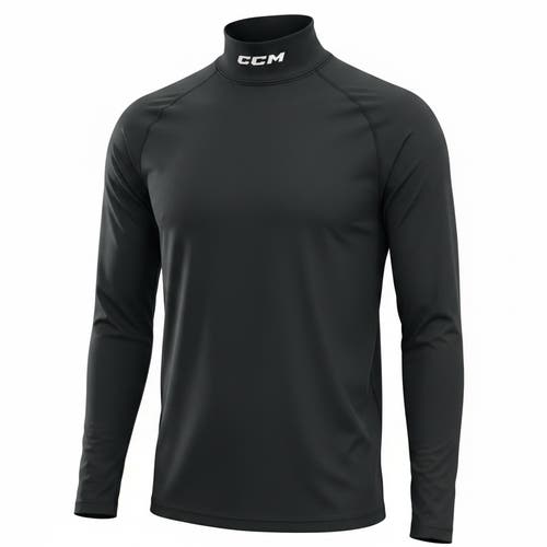 CCM A3 Compression Hockey Long Sleeve Shirt With Integrated Neck Guard (New) 3217