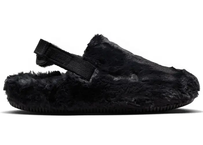 Size 7 - Nike Calm Mule SE Black Fur (Women's) fz3119-001