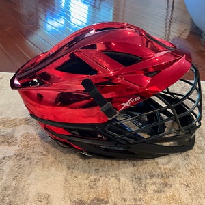 Chrome red Cascade XRS Helmet (New used once in my backyard!) SEND OFFERS. WILLING TO NEGOTIATE!