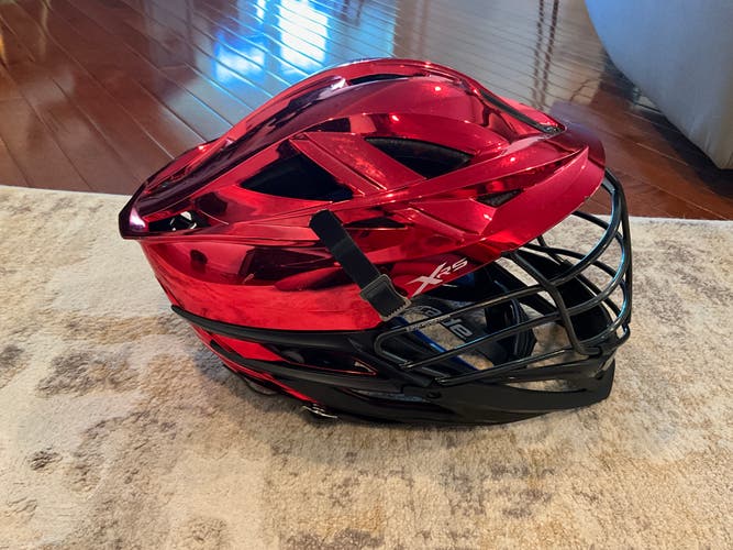Chrome red Cascade XRS Helmet (New used once in my backyard!) SEND OFFERS. WILLING TO NEGOTIATE!