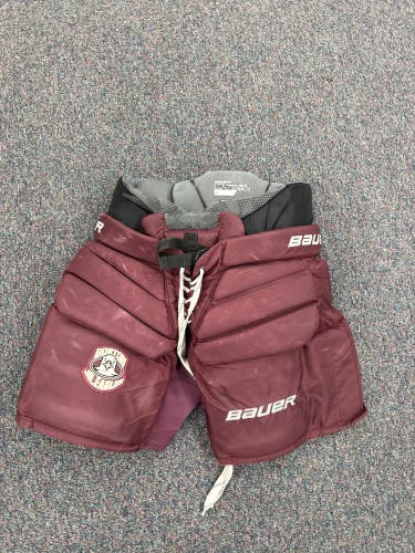 Boston Junior Eagles Maroon Bauer Elite Hockey Goalie Pants (Used) | Senior Medium