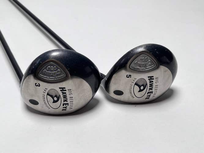 Callaway Hawkeye VFT 3 & 5 Fairway Wood Set 15* 18* System 60 Firm RH